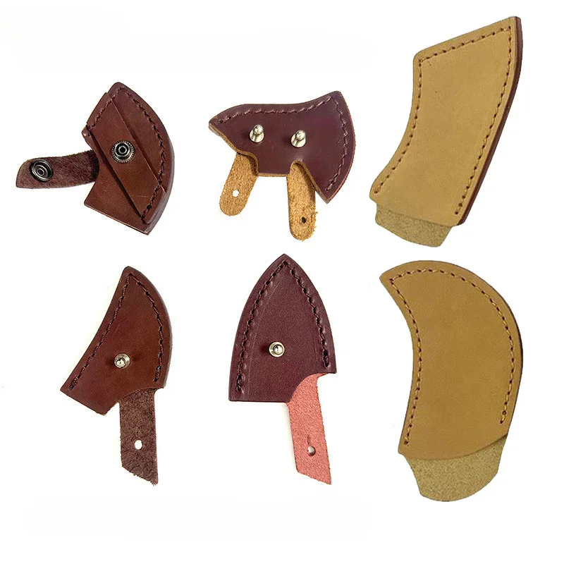 Genuine Leather Sheath for Mini Axe and Agarwood Knife Portable Blade Protector Outdoor Camping Tool Accessory