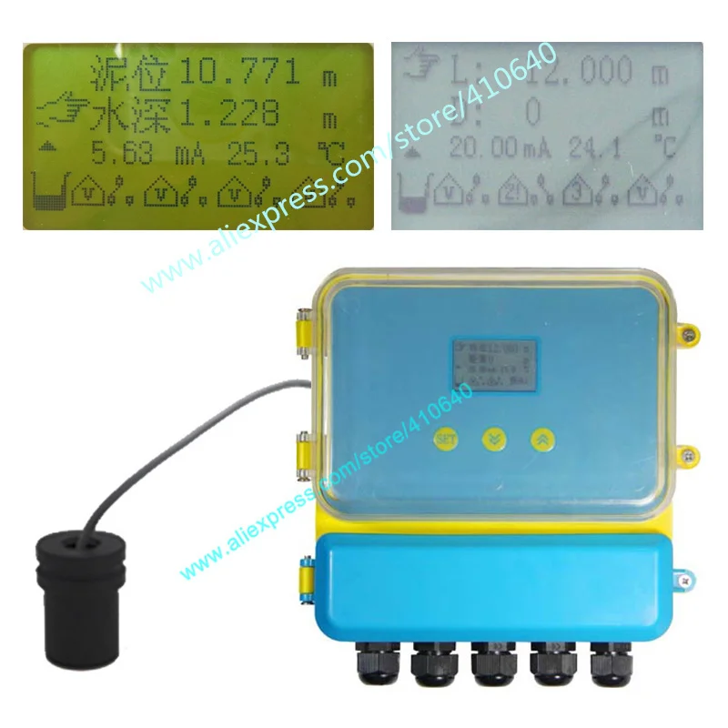 Trumsense Small Blind Zone 4 To 20ma 10m Ultrasound Sludge Interface Meter Measure Water Level And Mud Depth with Temperature