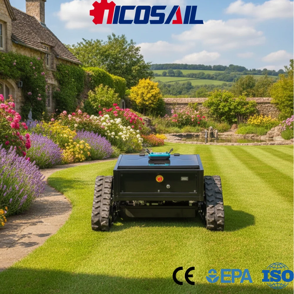 

Custom Remote Lawn Mower 800mm RC Grass Cutter for Field Agriculture and Garden Work