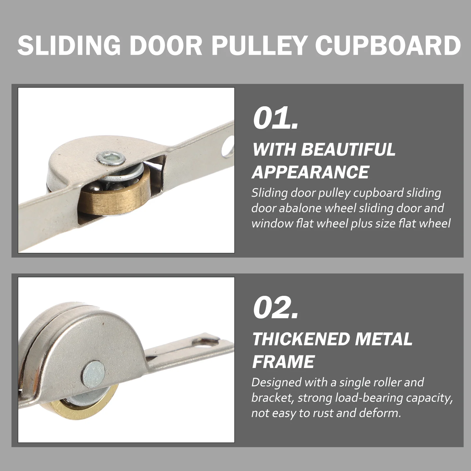 12 Pcs Sliding Door Wheel Pulley Rollers Iron Steel Resistant Smooth Glide Easy Install Strong Load Bearing Not Rust