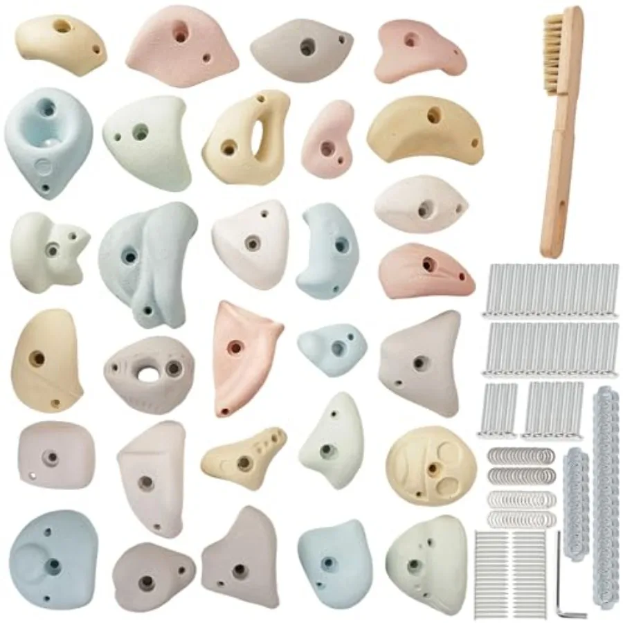 

Premium Resin Rock Climbing Holds for Adults Large Training Rock Climbing Wall Grips Indoor/Outdoor Rock-Like Texture Climbing