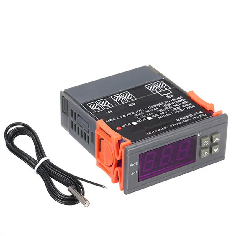 

10PCS 1210w Ultra Wide Voltage Microcomputer Intelligent Digital Display Temperature Controller Adjustable Temperature Switch