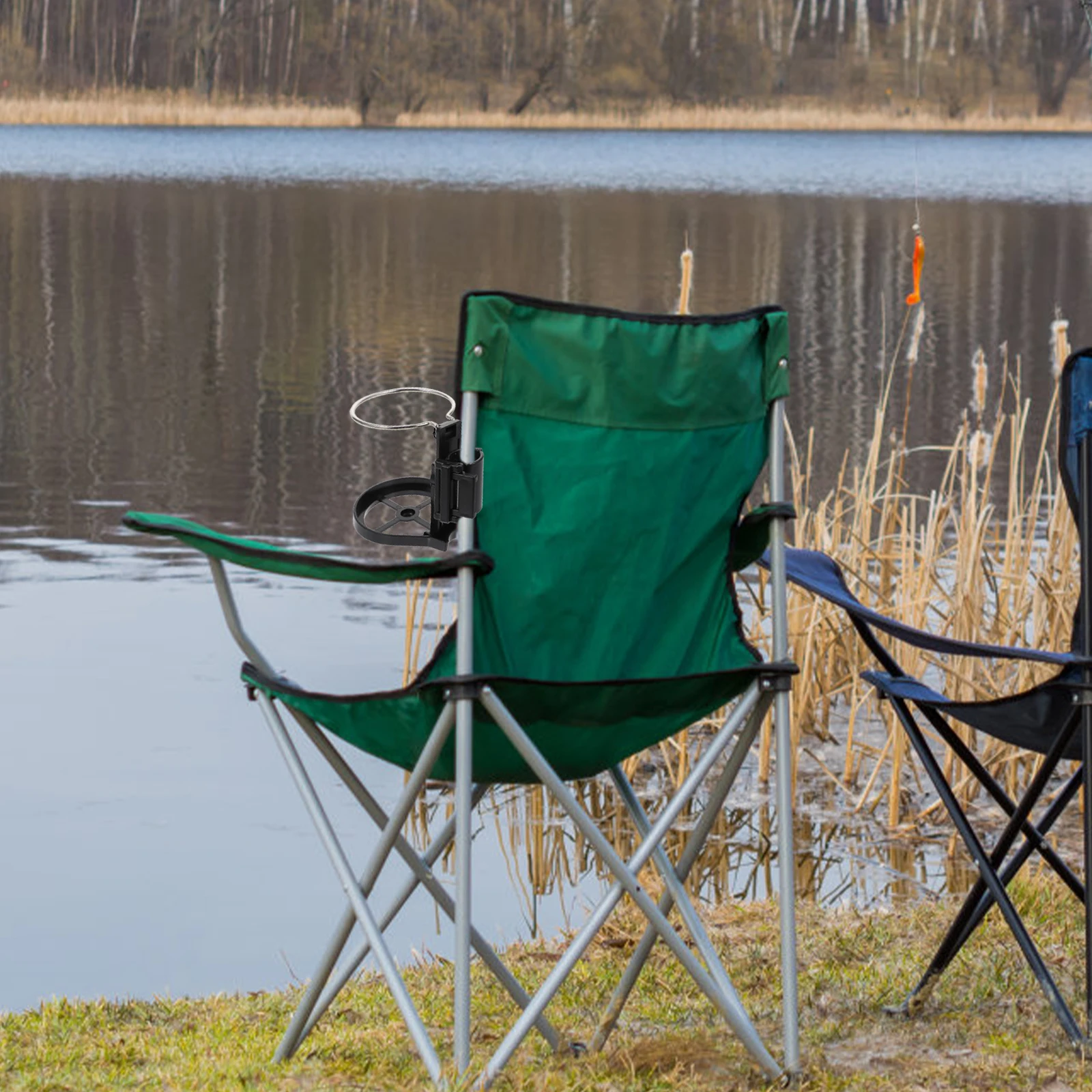 

2pcs Fishing Chair Bottle Rack Stainless Steel Cup Holder Foldable Portable Camping Gear Gift for Anglers Fishing Accessories