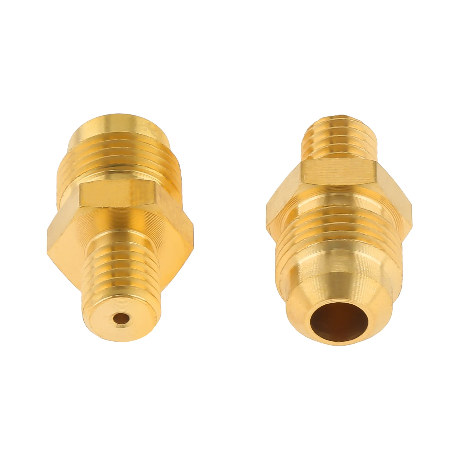2Pcs Solid Brass M10x1.5mm Jet Nozzle for Gardensun Wonderfire Propane Fire Pit 90 Degree Inlet Tube Burner Replacement Parts