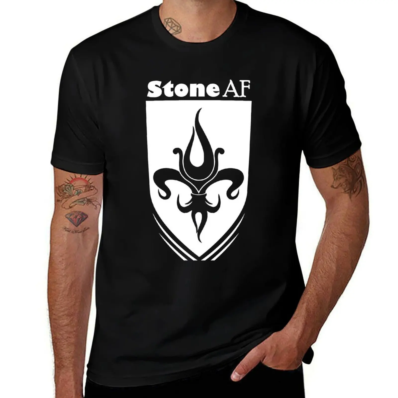 

Masculine Font: футболка Stone AF, летний топ, винтажная мужская футболка