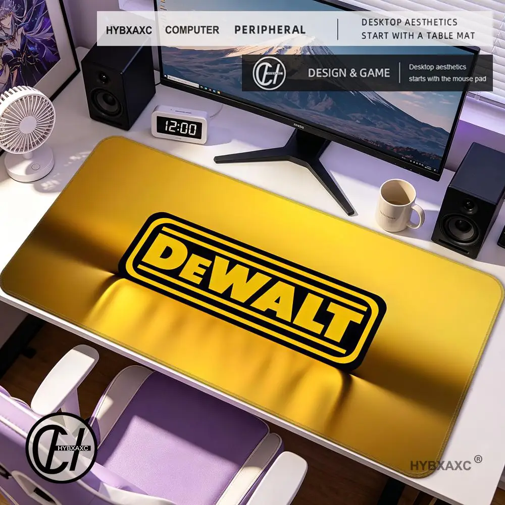

HYBXAXC D-DeWalt Cool Logo Mouse Pad Rubber Mat Laptop Mousepad Notebook Gamer Computer Table Gaming Accessories