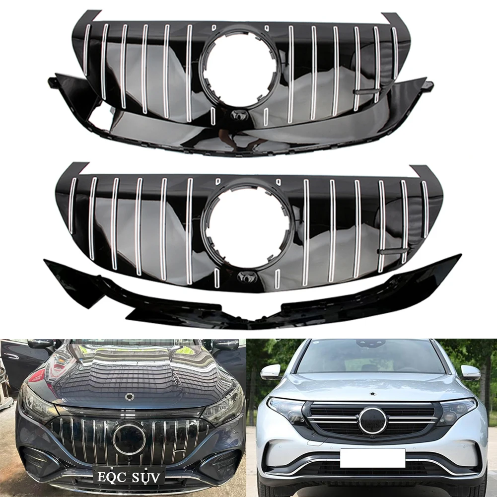 Front Racing Facelift Grill Upper Bumper Grilles For EQC350 EQC400 EQC440 EQC SUV