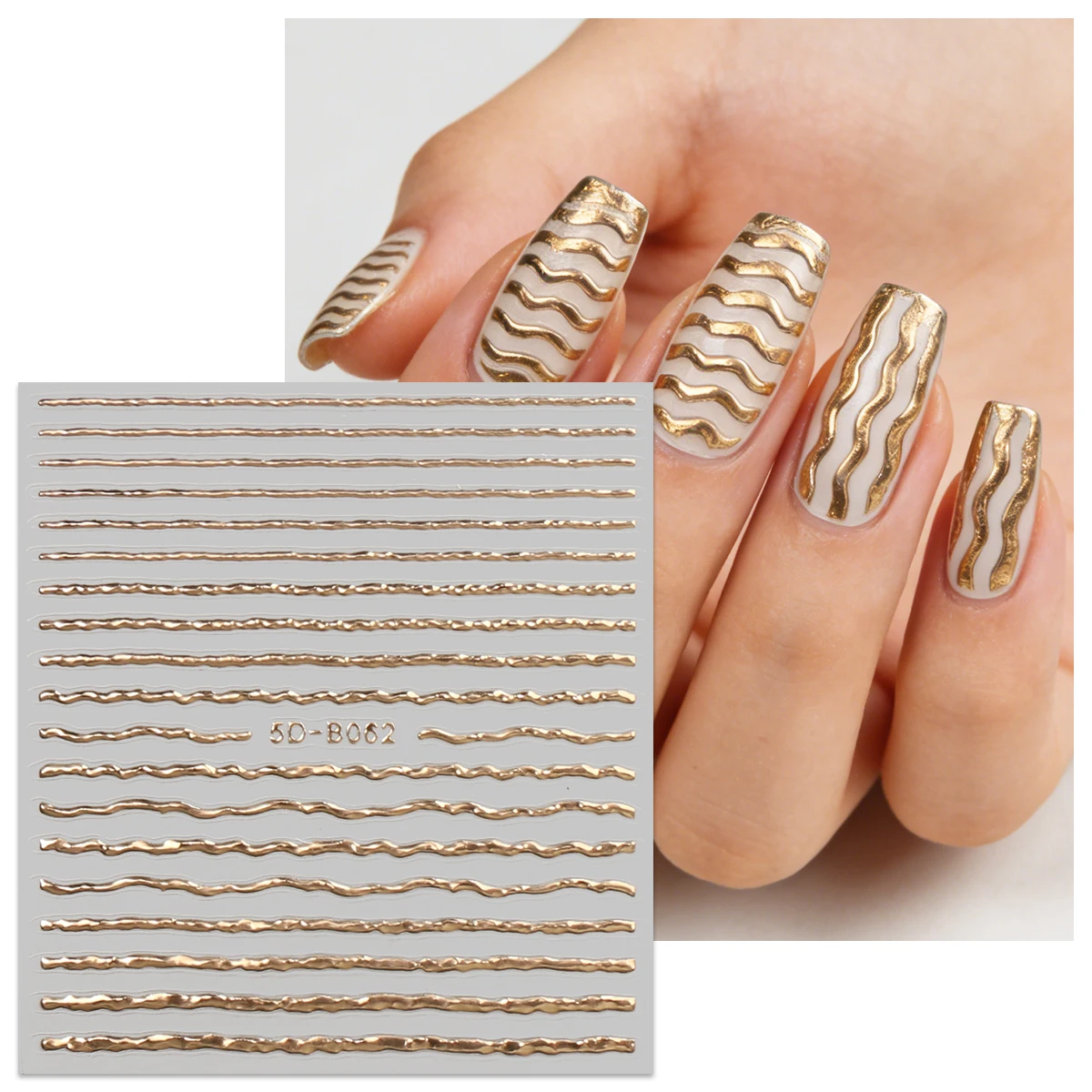 2개 레트로 펑크 체인 패턴 핫 스탬핑 및 엠보싱 네일 아트 스티커, 5D 핫 스탬핑 기술, DIY, 선물, Y2K