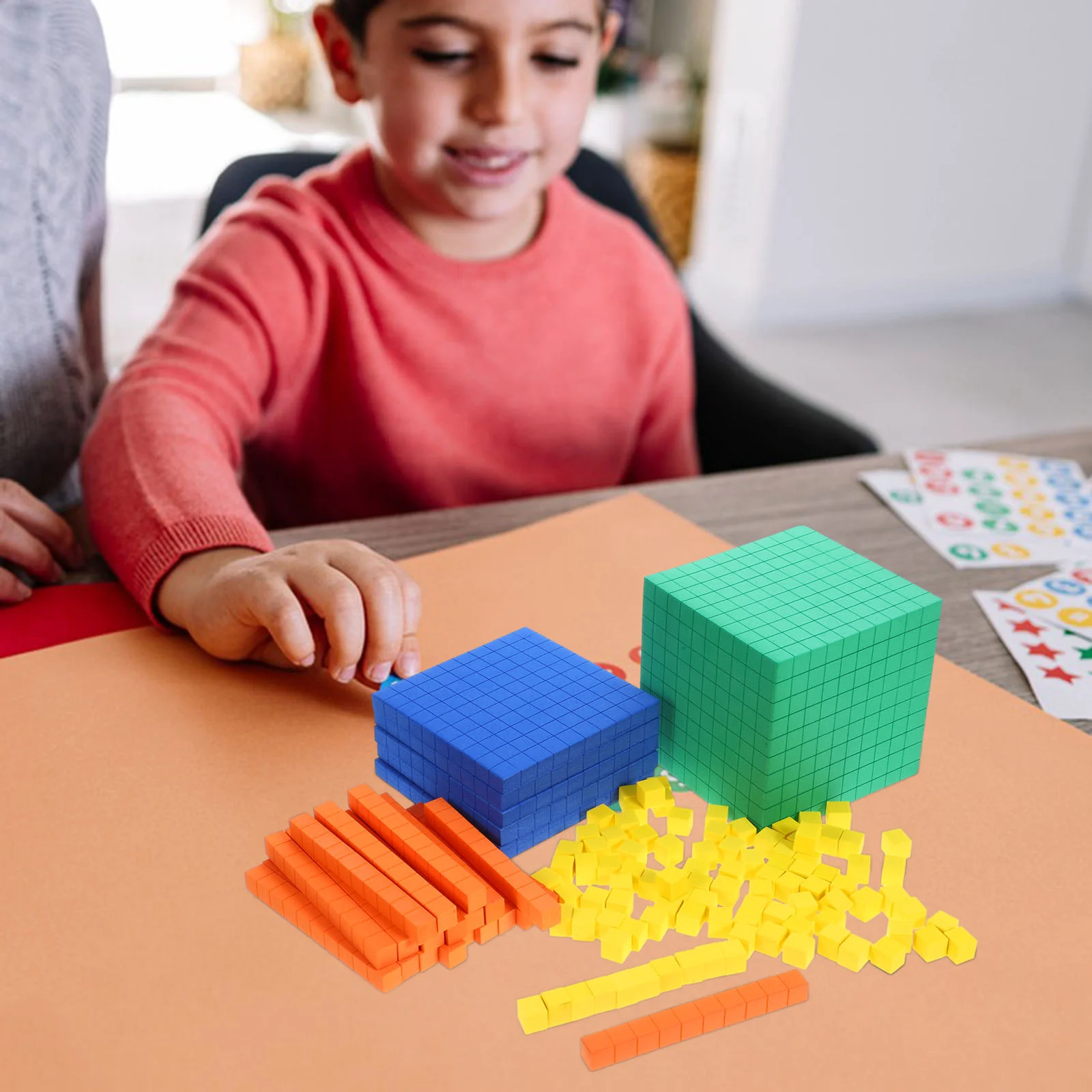 Cube en plastique d'apprentissage des nombres nuits, jouets pour enfants, modèle brûleur, blocs de comptage, école primaire