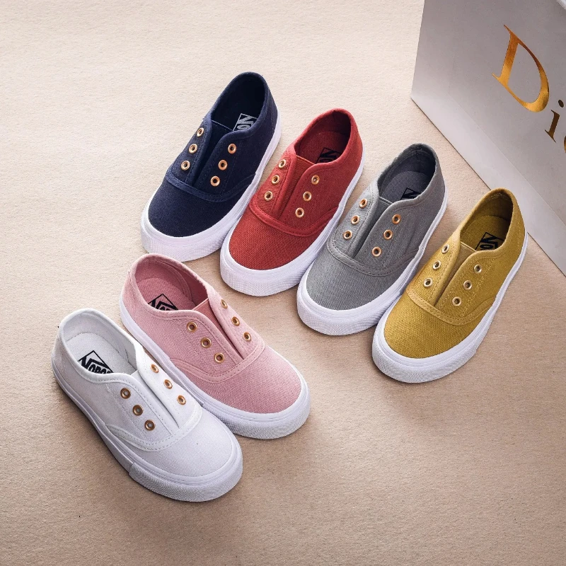 

Children Spring Autumn Color Cloth Shoes Girl Washed Kids Denim Canvas Shoes Boy Soft Sole Low Top Comfortable Kid Casual Shoes