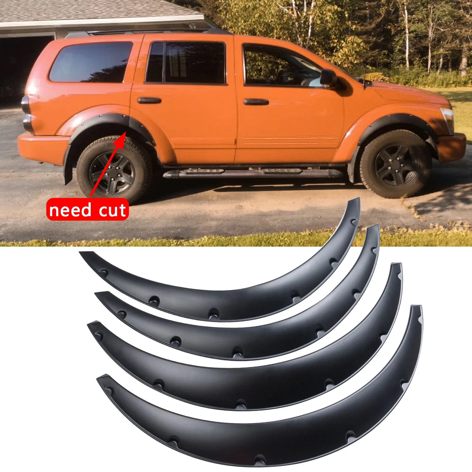 

Fender Flares Offroad Wide Body Kit Wheel Arch 3.5" 90mm 4pcs Fits Dodge Durango