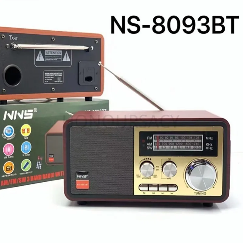 

Винтажное деревянное радио FM/AM/SW с Bluetooth-колонкой и MP3-плеером, классический домашний декор в ретро-стиле
