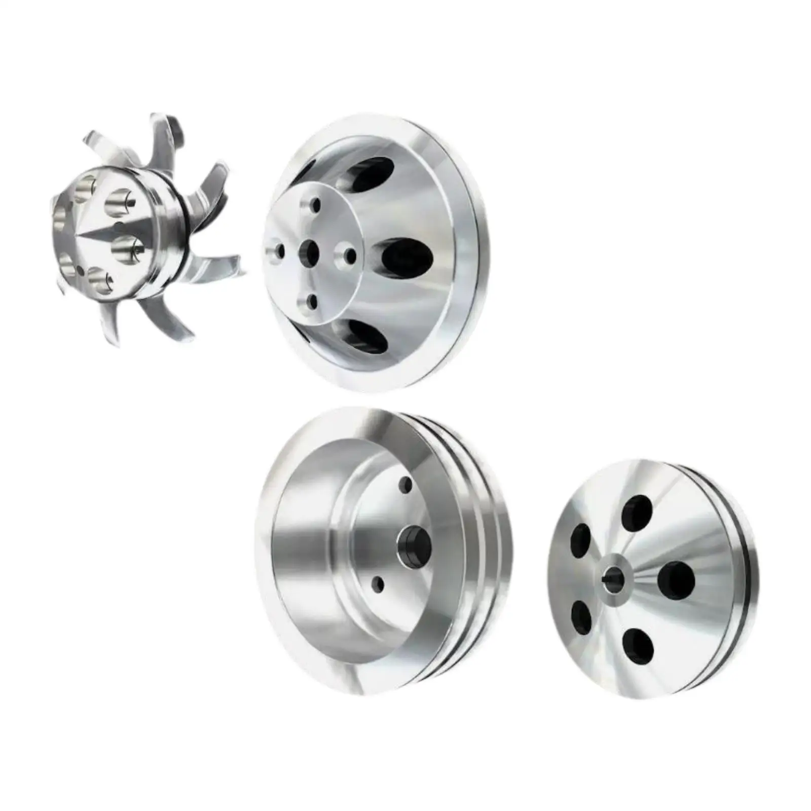 

Pulley Set Practical High Performance Aluminum Alloy for Chevy SB 350