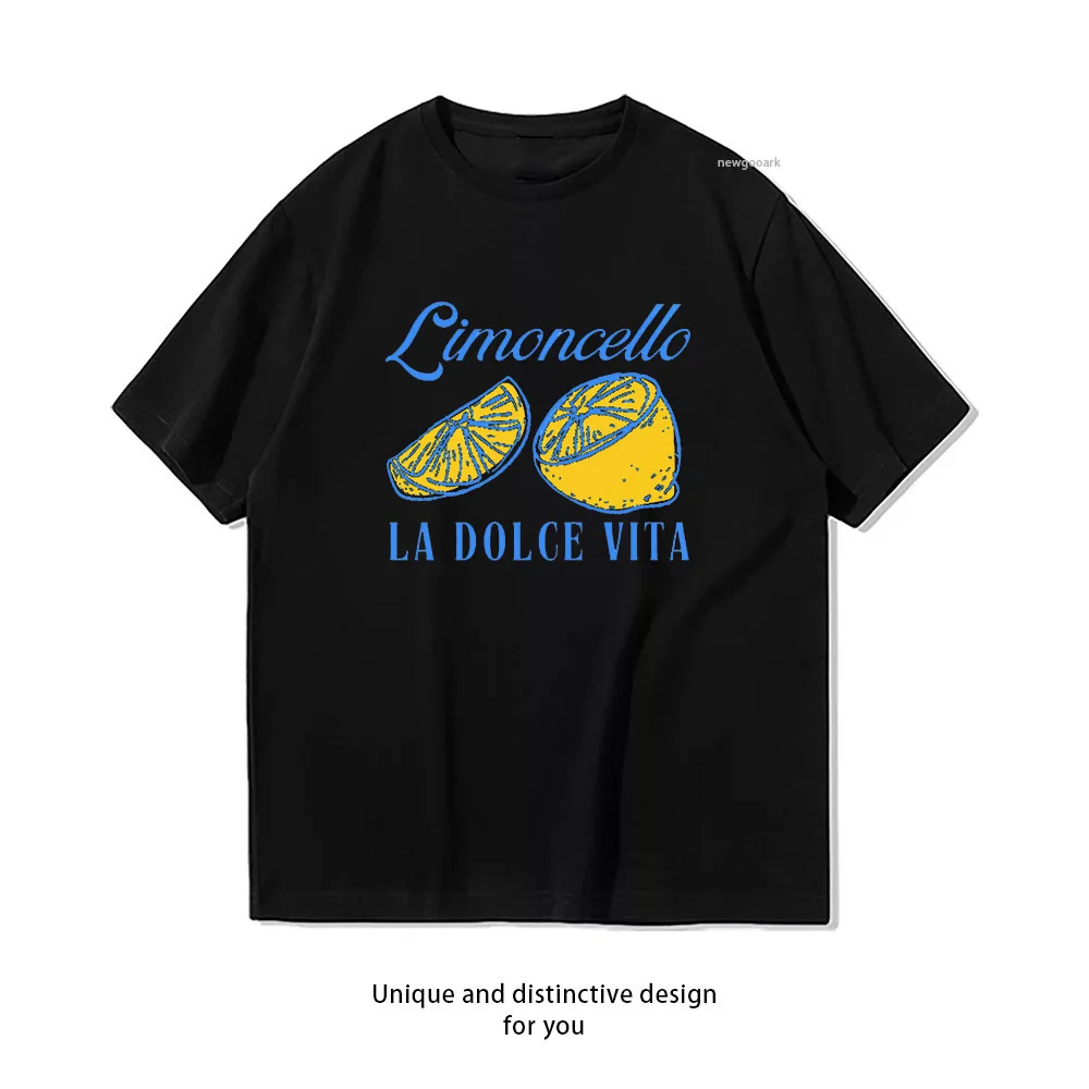 Limoncello La Dolce Vita woman man Casual cotton printed t shirts Adult streetwear camisetas tops tee