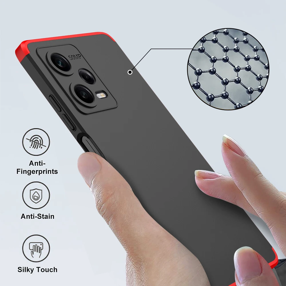 Shockproof Armor Plastic Case For Xiaomi Redmi Note 12 Pro 5G Camera Protective Matte Phone Cover For Redmi Note 12 Pro 5G Case