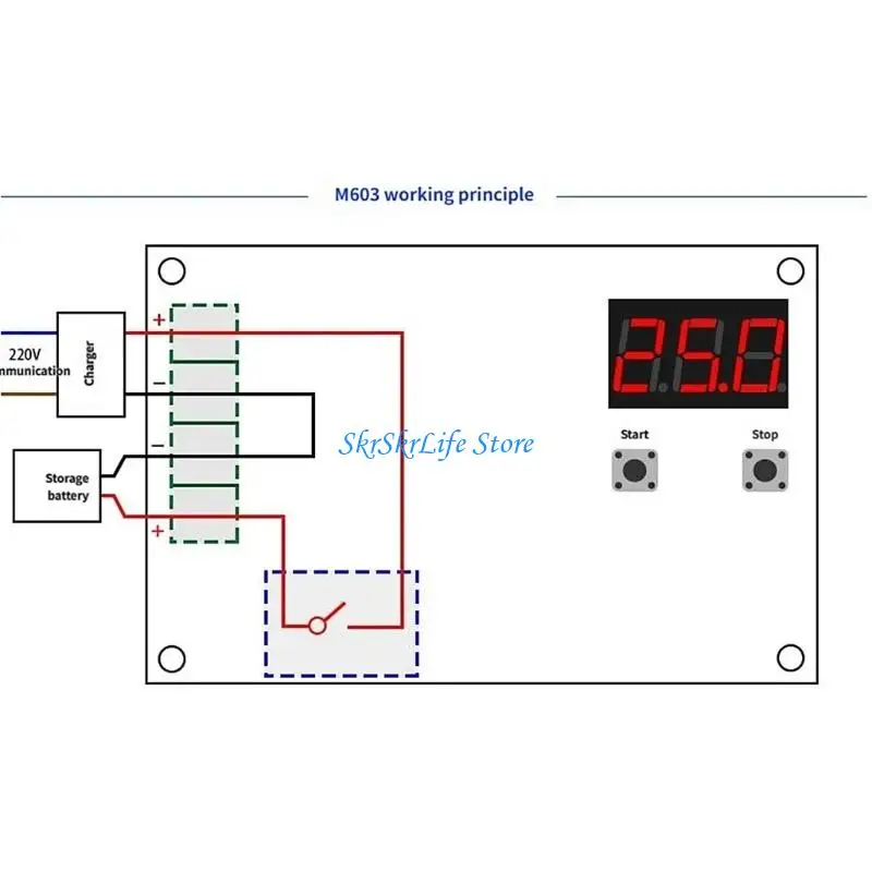 E65E Battery Protections Control Unit for 12 24V Adjustable Charging Voltages Setting