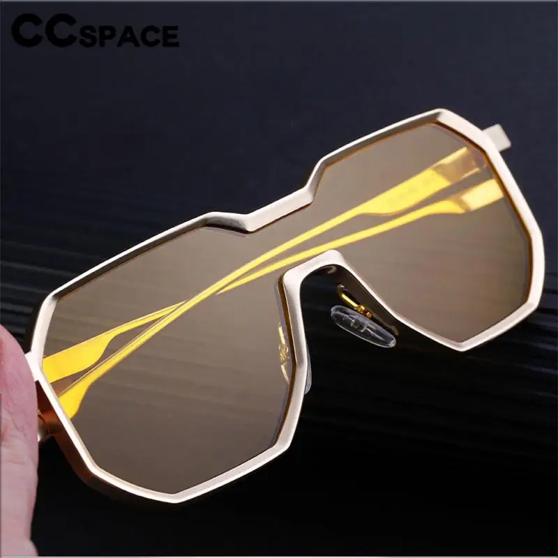 57085 Trend Metal Punk Zonnebril Mannen Populaire Eendelige Lens Zonnescherm Spiegel Vrouwen Gradiënt Kleurbescherming Tinten Uv400