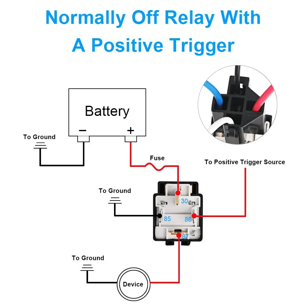 DC 12V/24V 4 Pin 5 Pin 30A Waterproof Automotive Relay With Socket Car Relay Auto Relay  Fuse Coil 1.8W Voltage Relay Vehicle