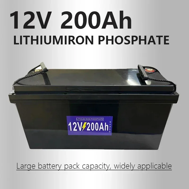 

LiFePO4 battery 12V 200Ah with built-in BMS lithium iron phosphate battery, suitable for solar power generation systems, RV camp