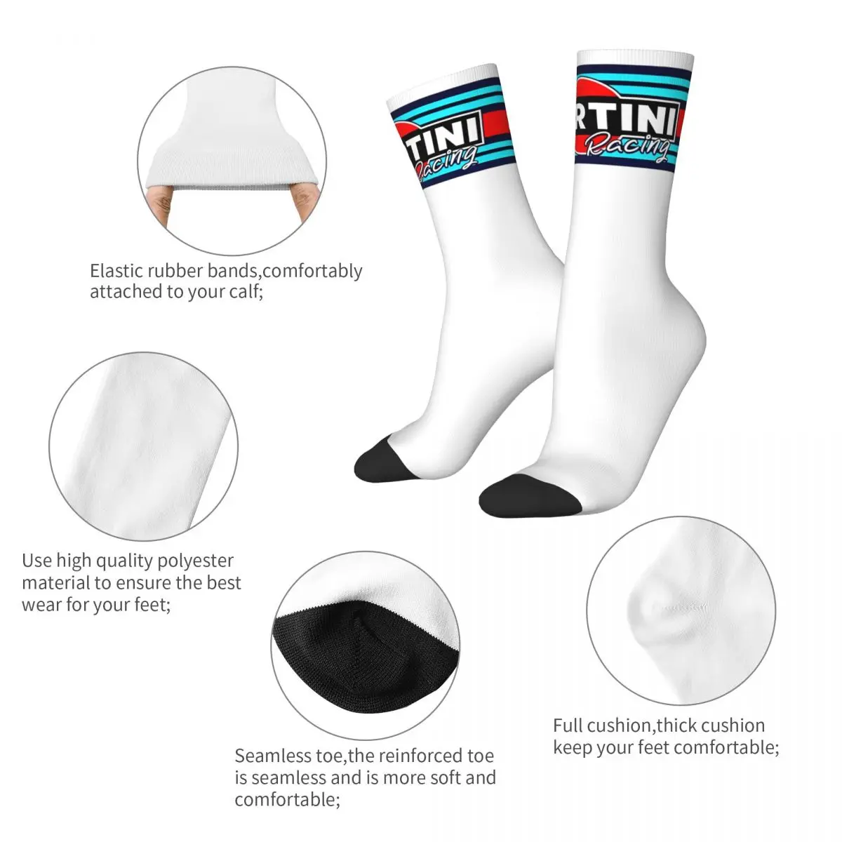 Martinis-calcetines de equipo de carreras para hombre, medias elegantes de rally, antibacterianas, de diseño cómodo, para escalada, otoño