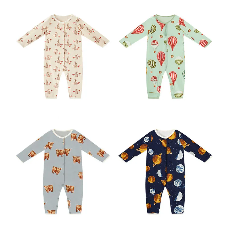 0-24M Cotton Baby Romper Newborn Kid Boys Girls Baby Clothes Long Sleeve Spring Bodysuit Cute Sweet Costumes Outfit