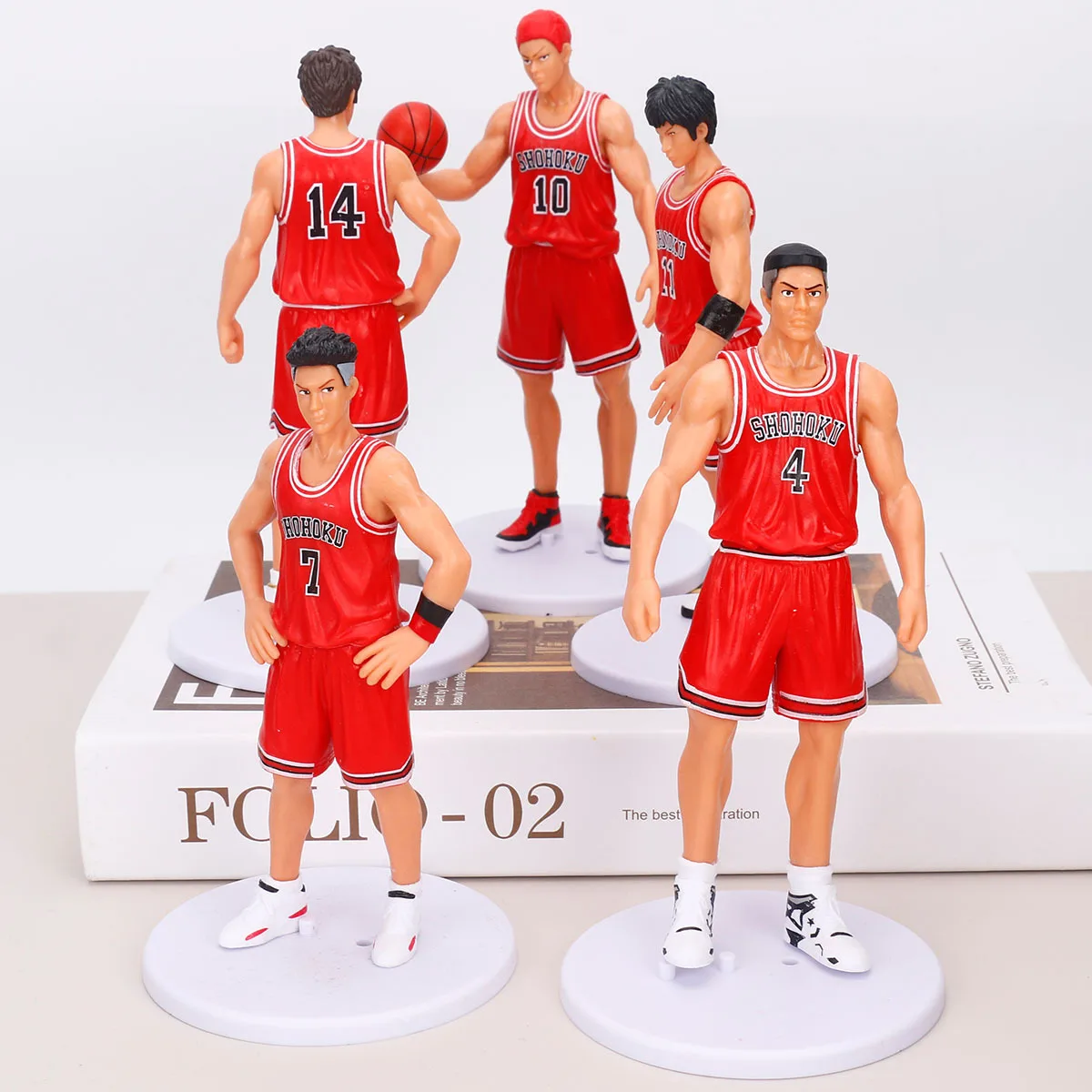 

5Pcs/Set 18cm Anime Slam Dunk PVC Model GK Hanamichi Sakuragi Rukawa Kaede Basketball Team Action Figure Collectible Toys Gifts