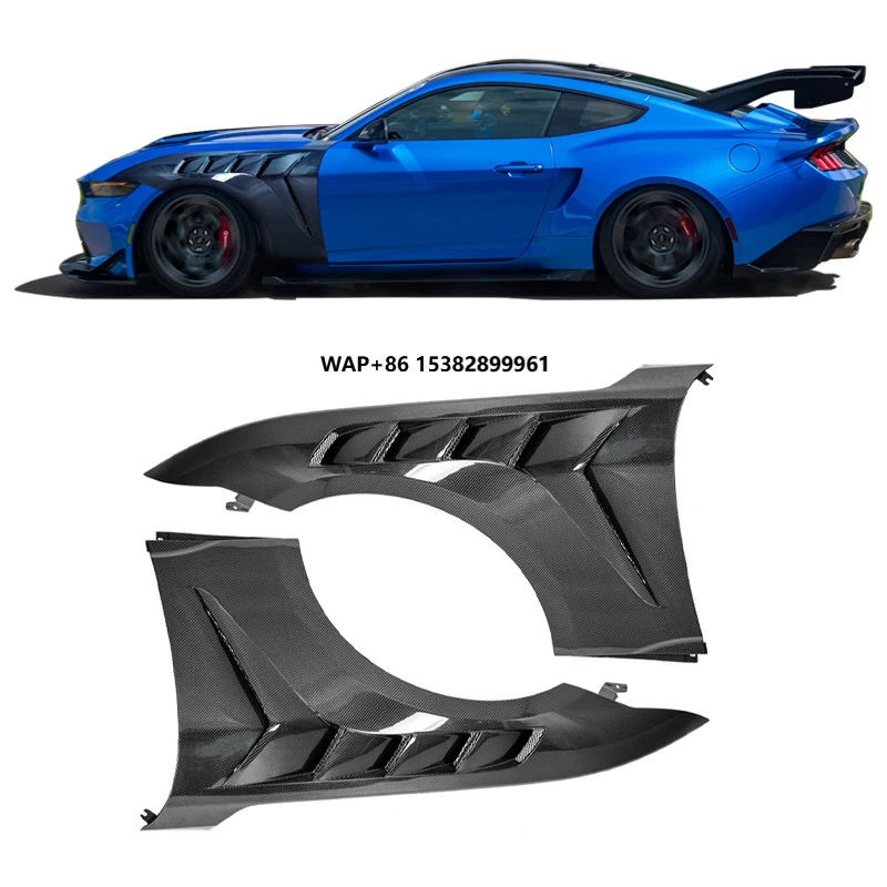 

Передние крылья GTD Style из карбона для Mustang 2024+ с вентиляционными отверстиями, автозапчасти