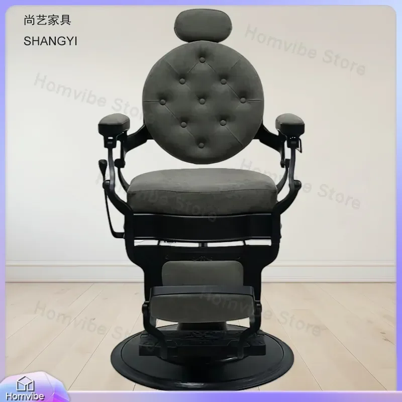 for Men Barber Shop Oil Head Chair Haircut Reclining Shaving Salon Chair