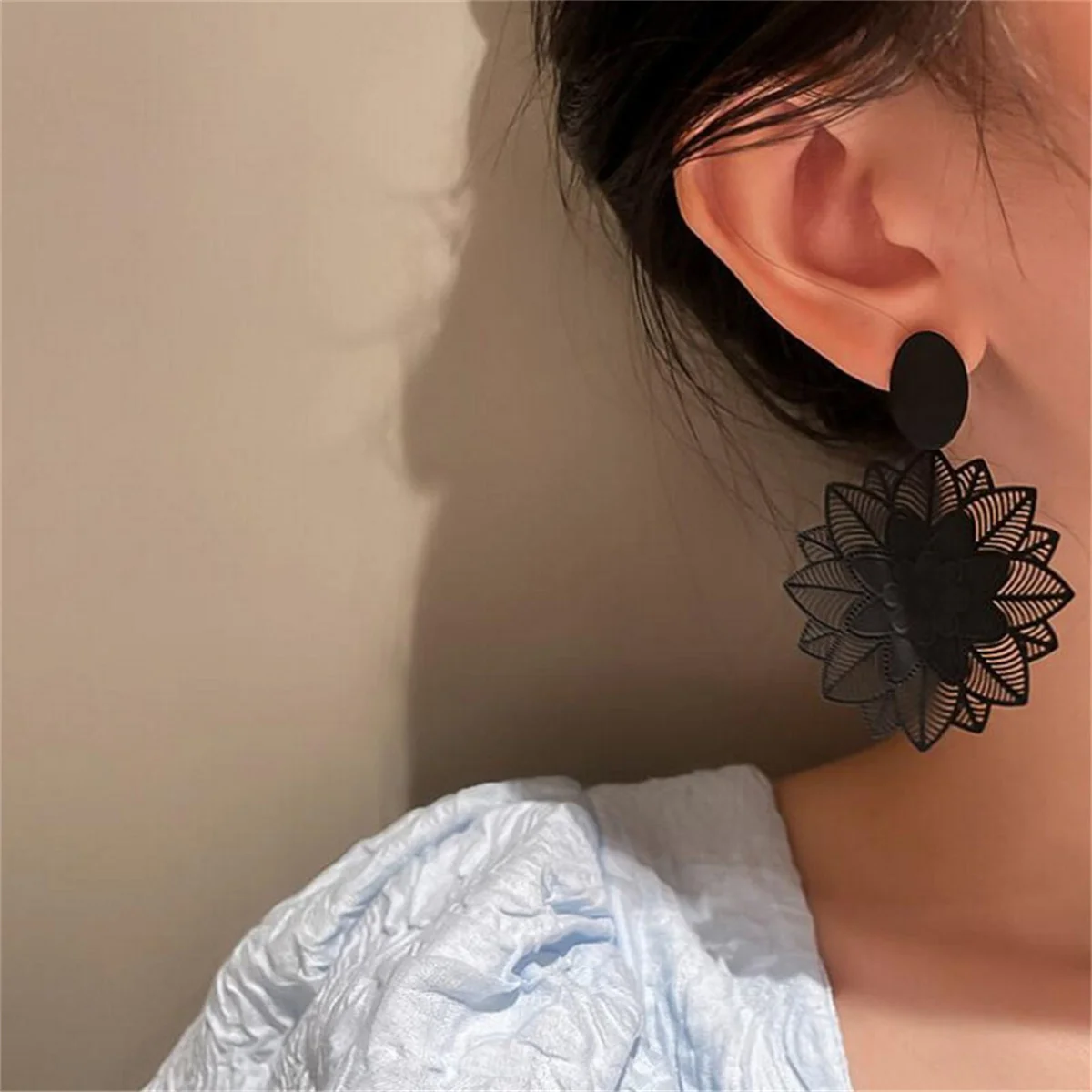 Fashion Bohemian Metal Angel Wings Drop Earrings For Women Jewelry Black Feather Wings Dangle Drop Earring Party Jewelry Gifts