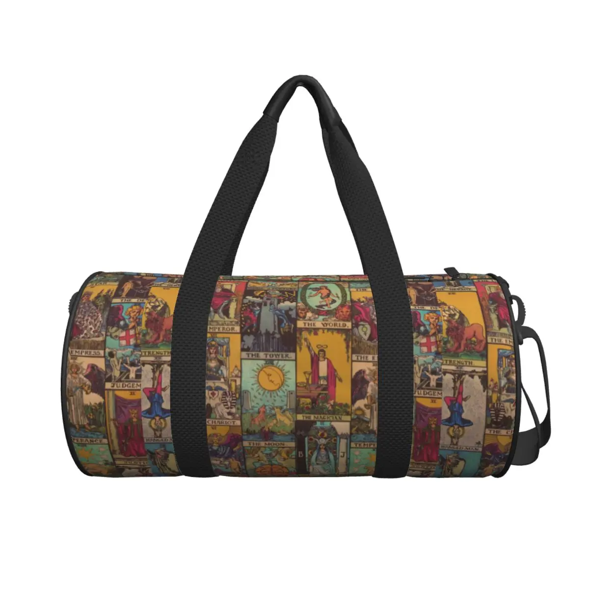 Bolsa de viaje de retazos de Tarot, bolsas deportivas de equipaje Vintage, bolsa de gimnasio gráfica de gran capacidad, bolsa de Fitness portátil con patrón masculino y femenino