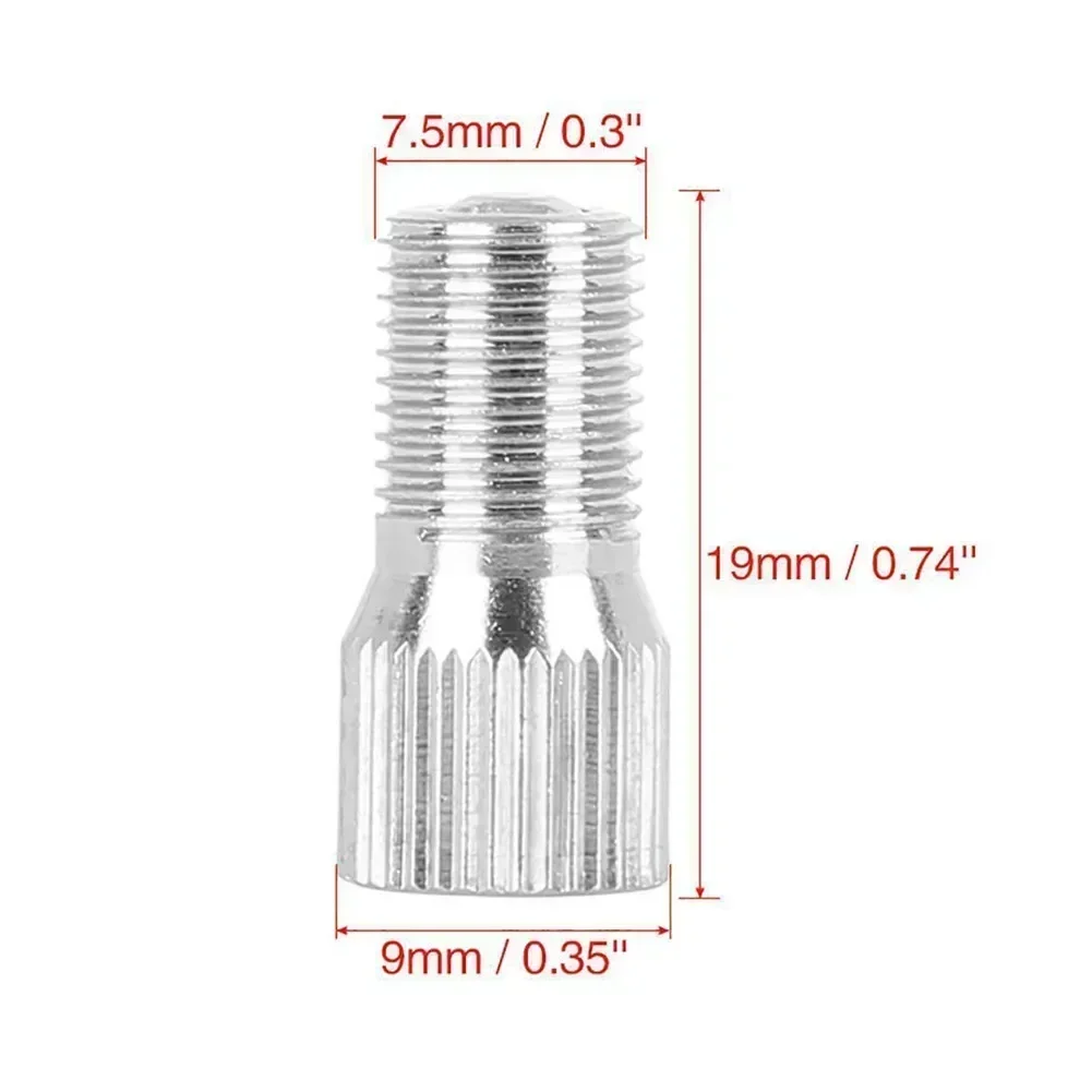 4pcs 19mm Screw-on Valve Cap Stem Extension Car Tyre Wheel Valve Stem Cap Extension Extender For Auto Car Truck Chrome