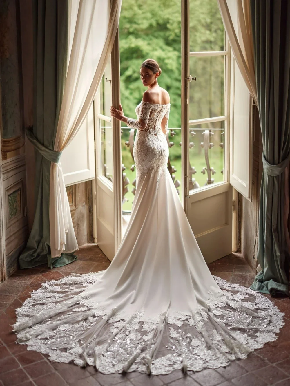 Flavinke индивидуальное платье невесты-русалки с блестками и жемчугом, свадебное платье с открытыми плечами, без бретелек, Robe De Mariée 2025