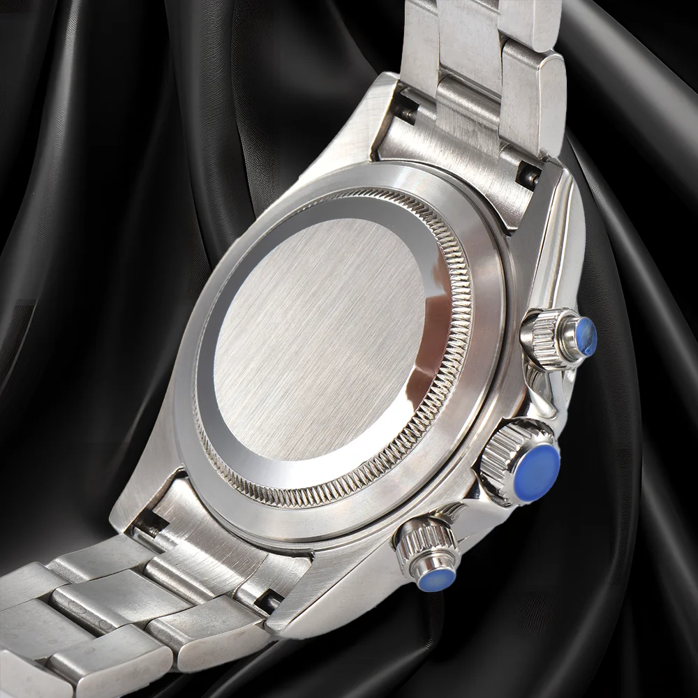 Reloj para hombre VK63 de 39,3 mm con logotipo de "DC", movimiento de cuarzo para buceo, acero inoxidable 316L, cristal de zafiro, bisel de cerámica resistente al agua