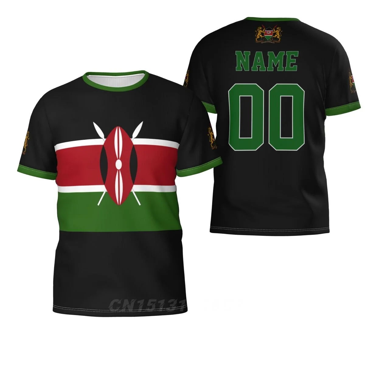 Custom Name Number Kenya Country Flag T-shirts Clothes T shirt Men Women Tees Tops For Soccer Football Fans Gift US Size