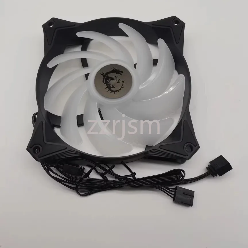 @+RGB APA1225M12 fan PWM range of 1500-2500 RPM FOR MSI MAG CORELIQUID 240R 360R whispering noise Frost integrated CPU Water fan image 2