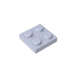 Gobricks GDS-509 Platte 2 x 2, kompatibel mit Lego 3022 Teilen für Kinder, DIY-Baustein, Partikelplatte zum Selbermachen