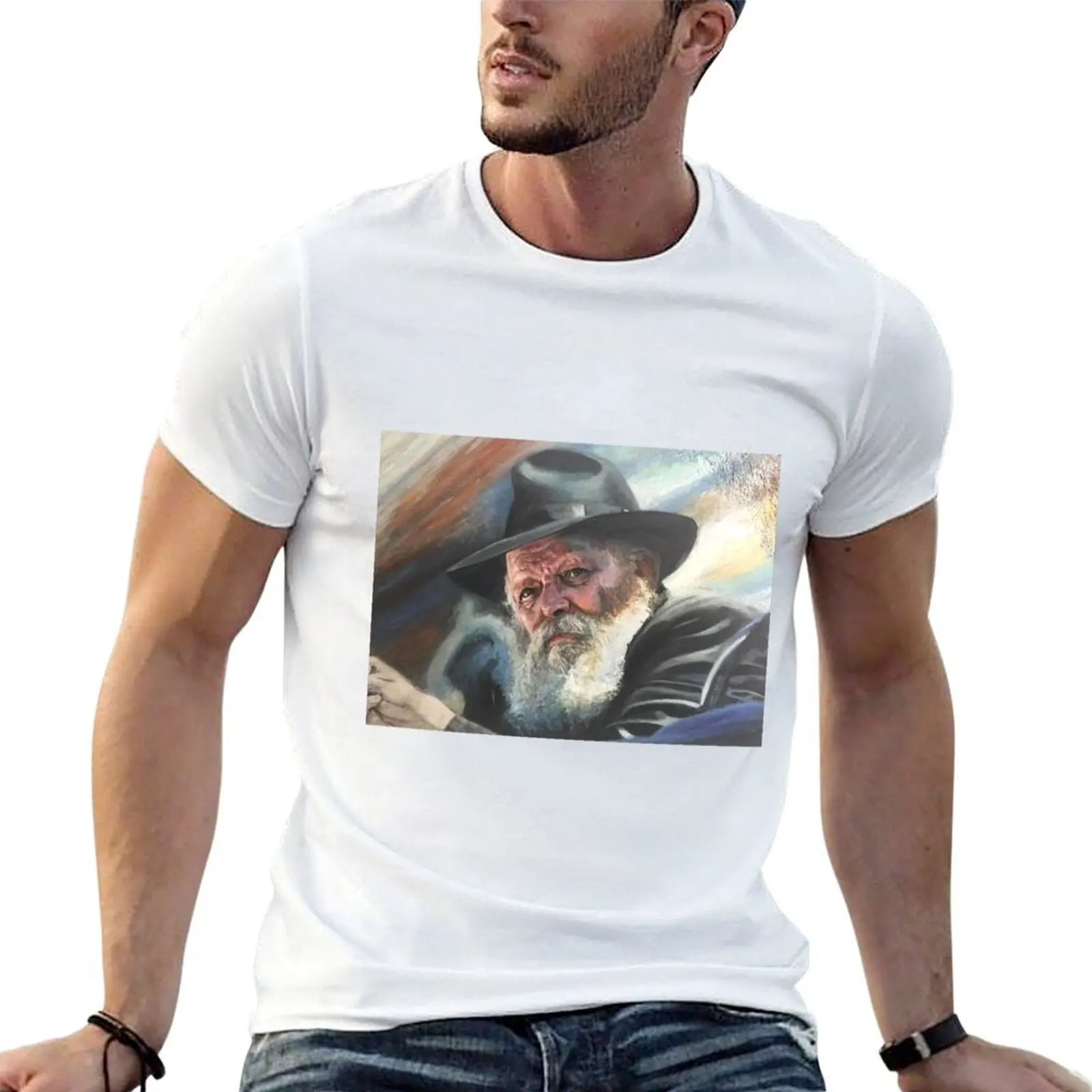 Camiseta Rabbi Loubavitch Zal con estampado elegante y manga corta