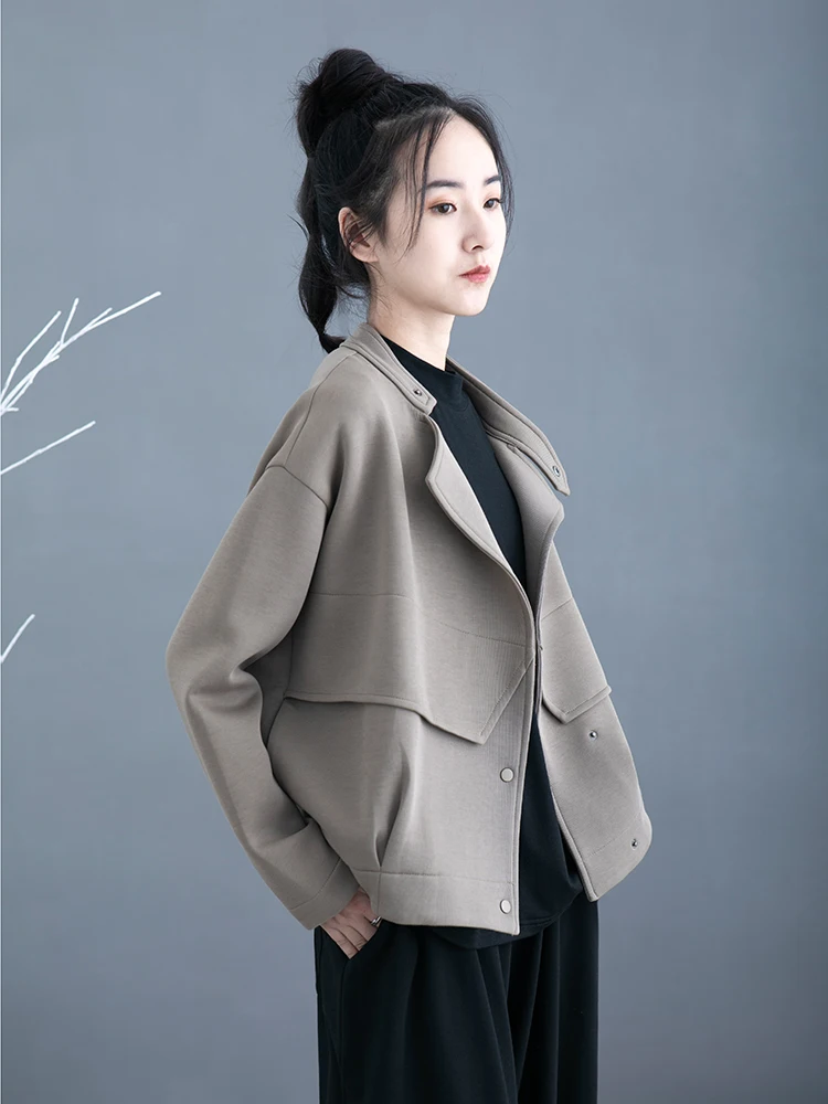 

Женский повседневный топ Ele ort Cotton Jaet Faion, весна-осень, оригинальный дизайн, элитный уникальный дизайн, универсальный ветер для поездок на работу