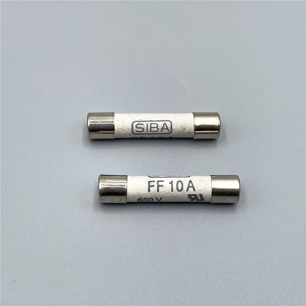 10pcs/Lot SIBA FF 10A 600V 50kA 6.3x32mm 195100 7012540 Fast Acting Ceramic Fuse Links