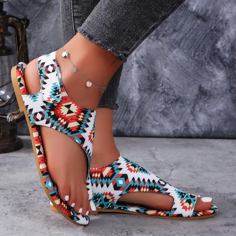 Women Sandals 2024 New Summer Modern Fashion Sandals Buckle Strap Mixed Colors Women Shoes on Fashion Classics Sandals Women