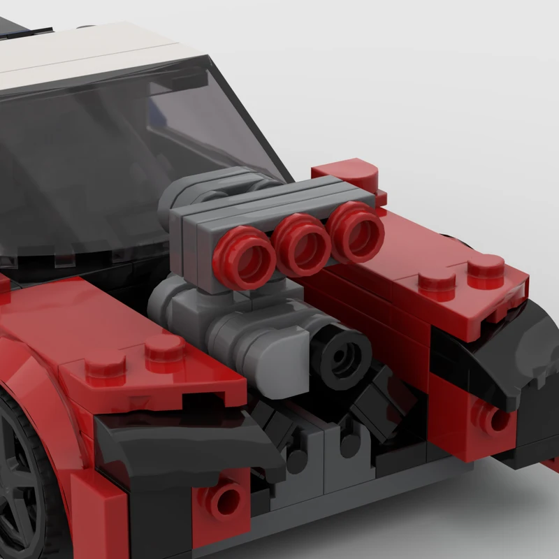 302 pçs MOC-228225 2006 chevrolet c6 z06 arrastar bloco de construção do carro modelo tijolo conjunto criativo decoração desktop presentes de alta qualidade