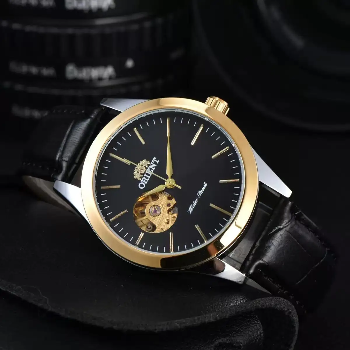 Orient Sport Reloj mecánico automático unisex Sol, luna, estrella, hora mundial, resistente al agua, a prueba de golpes, serie de funciones completas