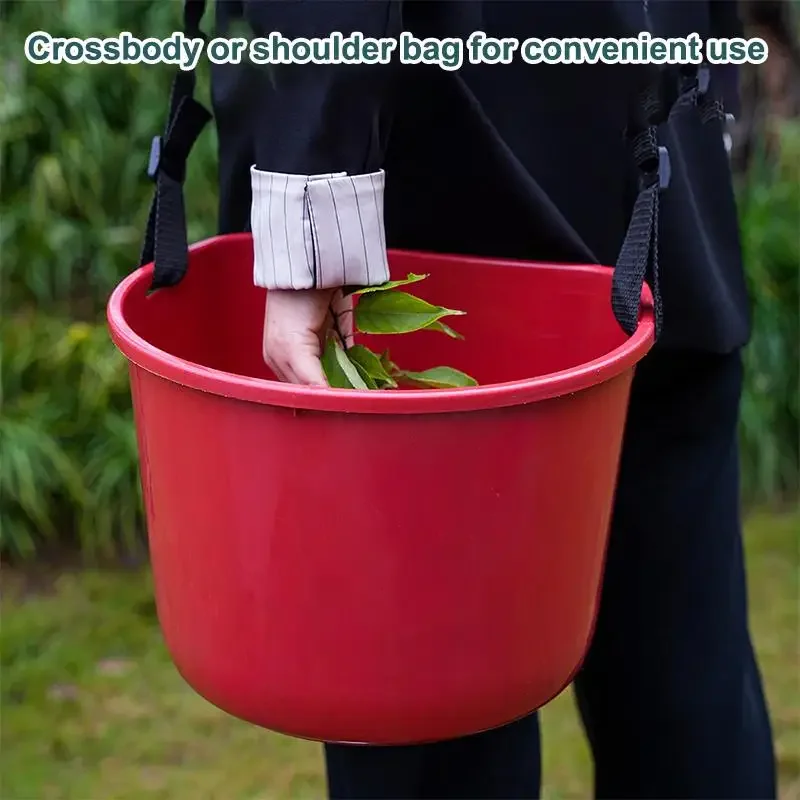New Multifunctional Picking Bucket, Fruit Picking Bucket, Portable Fertilizer Spreading Plastic Bucket, Seeding Bucket