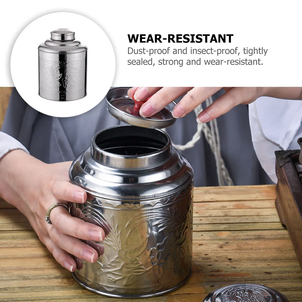 Stainless Steel Tea Tea Packaging Iron Box Household Portable Mini Metal Tea Box Small Sealed Tea Canister Food Container