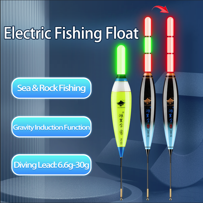  New Fishing Floats Sea & Rock 6.6g~30g Fishing Smart IC Gravity Sensor Color Change Electric LED Luminous Bobber
