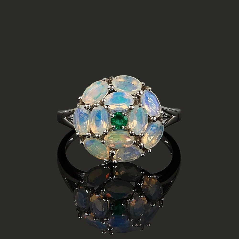 2026, Natural Opal Ring oval 3*5mm Real gemstone fine jewelry 925 sterling silver women wife mom gift