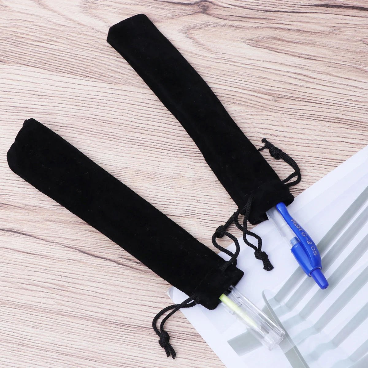 

50 Pcs Velvet Pencil Case Cases Organizer School Pouch Bag Sleeve and Drawstring