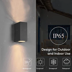 GU10 Base Outdoor Waterproof Wall Lights Garden Porch Wall Lighting LED Wall Lamps Aluminum AC86-265