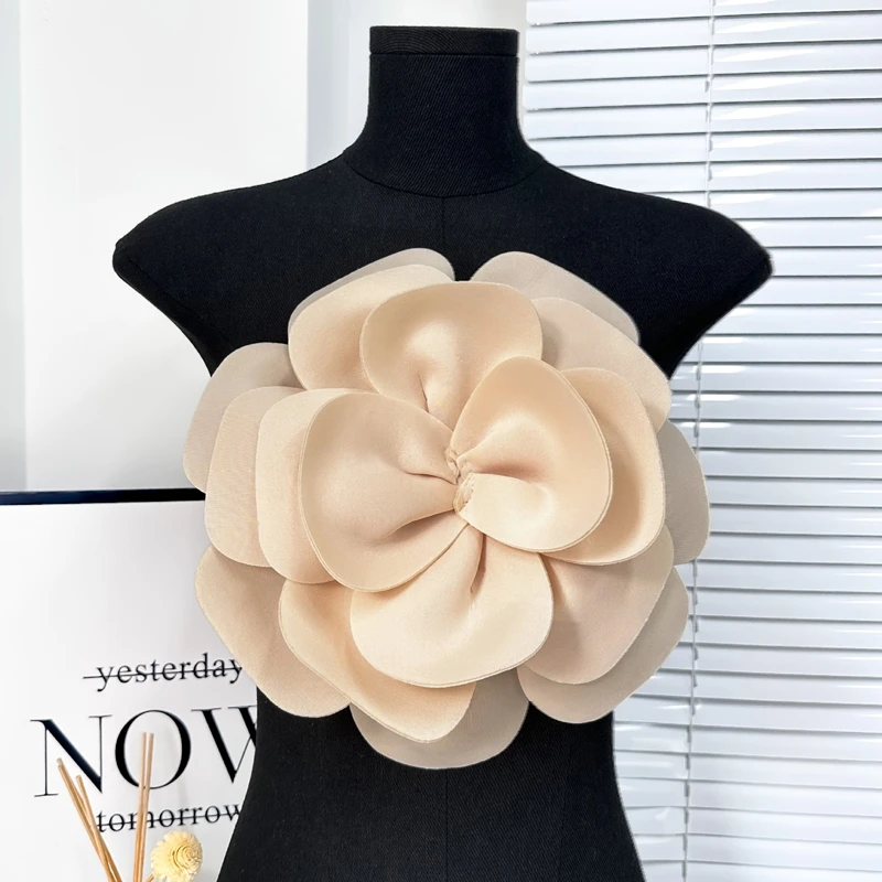 

Fashionable three-dimensional fabric flower chest flower headdress, wedding dress, dance dress, DIY accessories