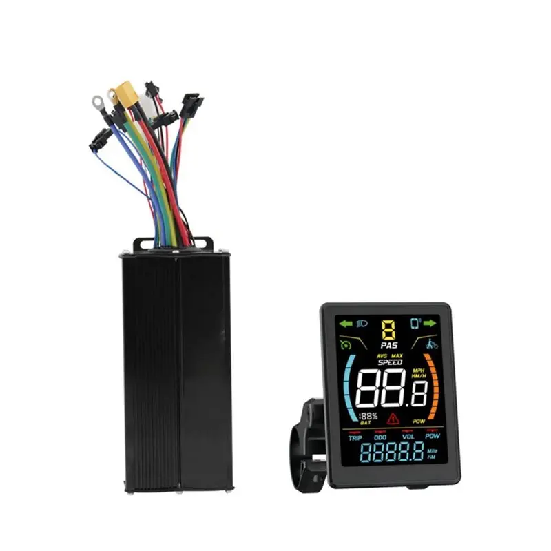 

A79E-36V 48V 52V 40A E Bike Sine Wave Controller With DZ32 Color LCD Display Tri-Mode E Scooter Lithium Battery Upgrade Kit